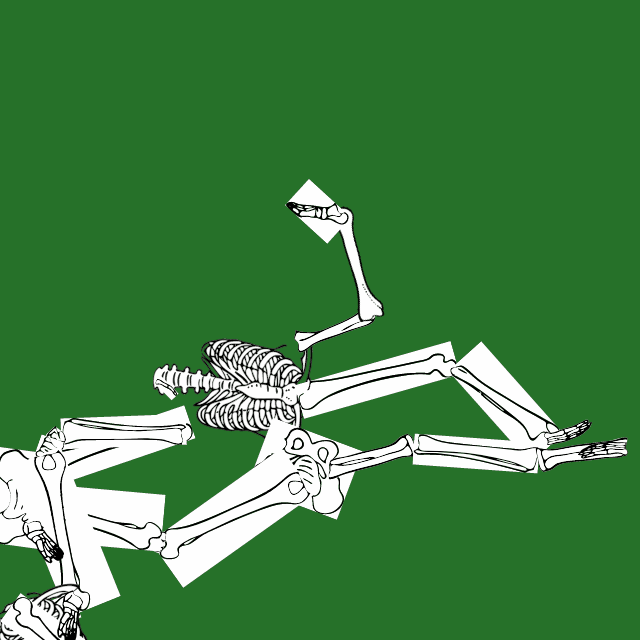 Dem bones dem bones dem – dry bones!