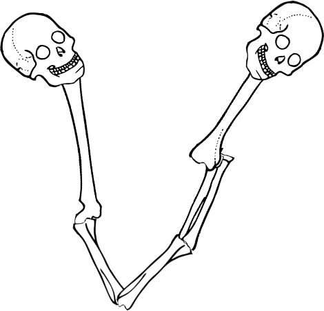 Dem bones dem bones dem – dry bones! Dem bones dem bones dem – extra bones!