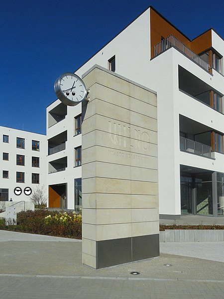 Building, Clock, Building