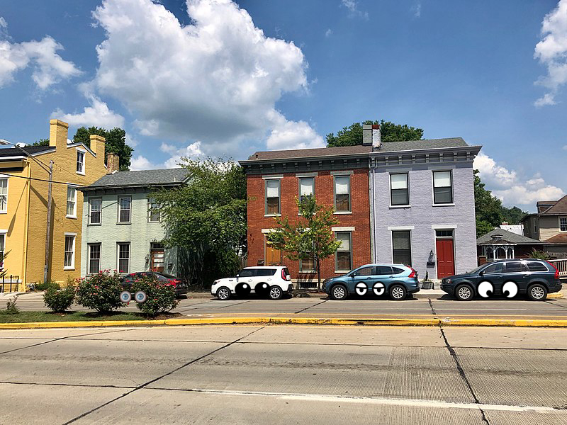 Car, Car, Building, Car, Car, Building