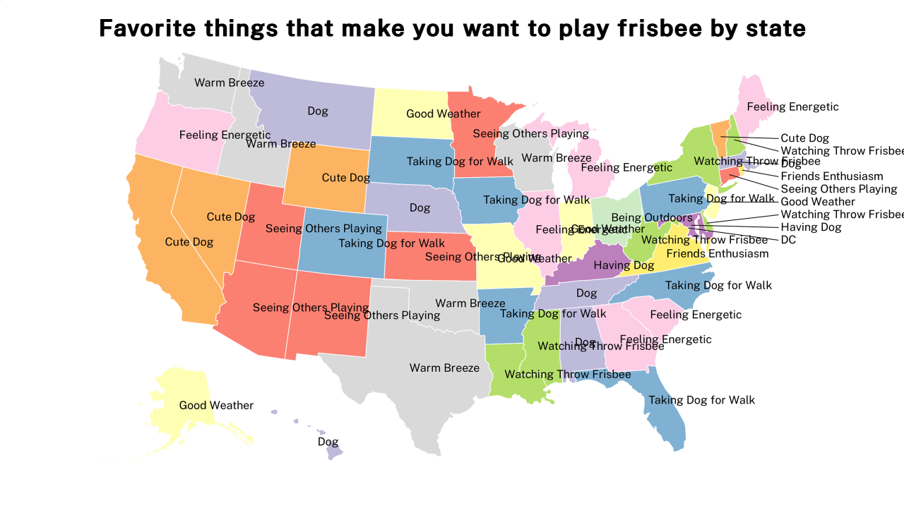 things that make you want to play frisbee map