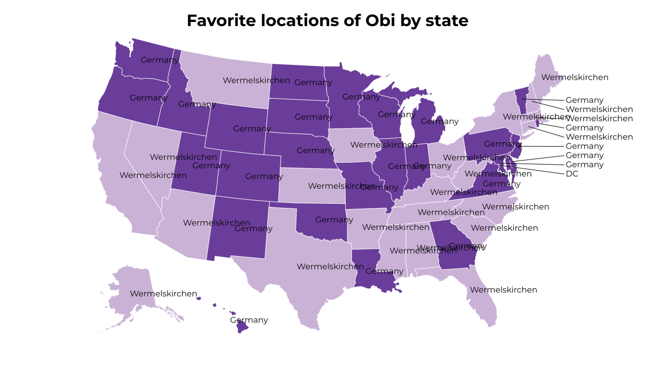locations of Obi map
