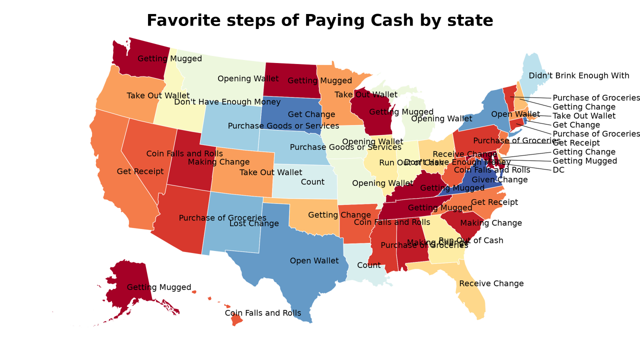 steps of Paying Cash map