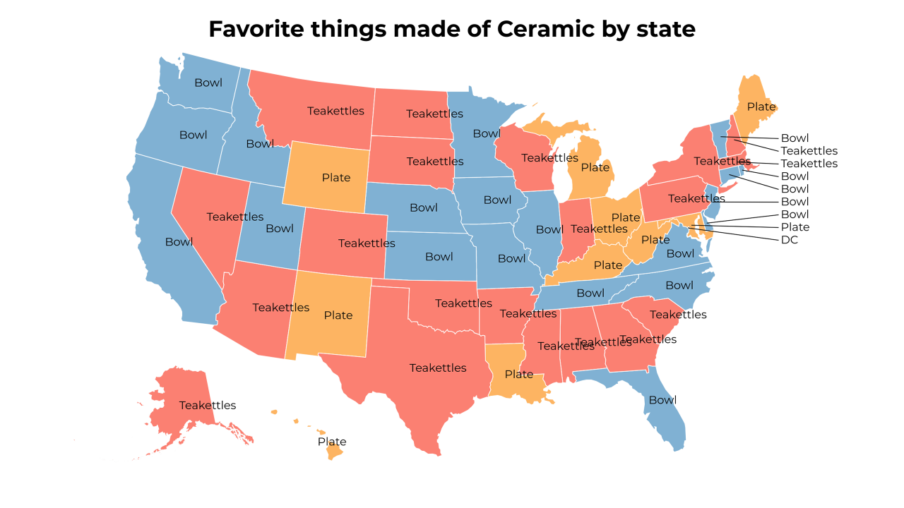 things made of Ceramic map