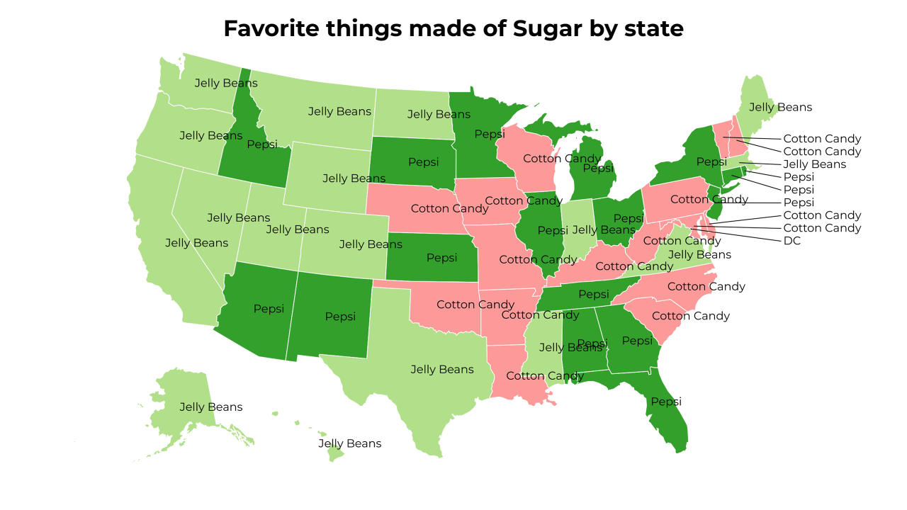 things made of Sugar map