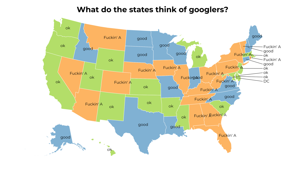 Googlers map