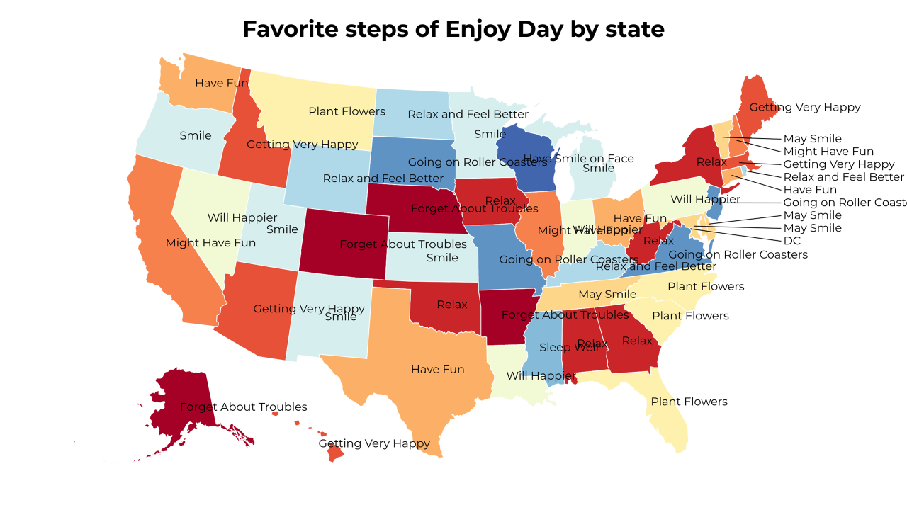 steps of Enjoy Day map