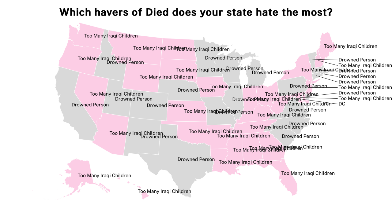 havers of Died map