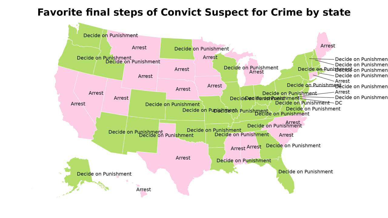 final steps of Convict Suspect for Crime map