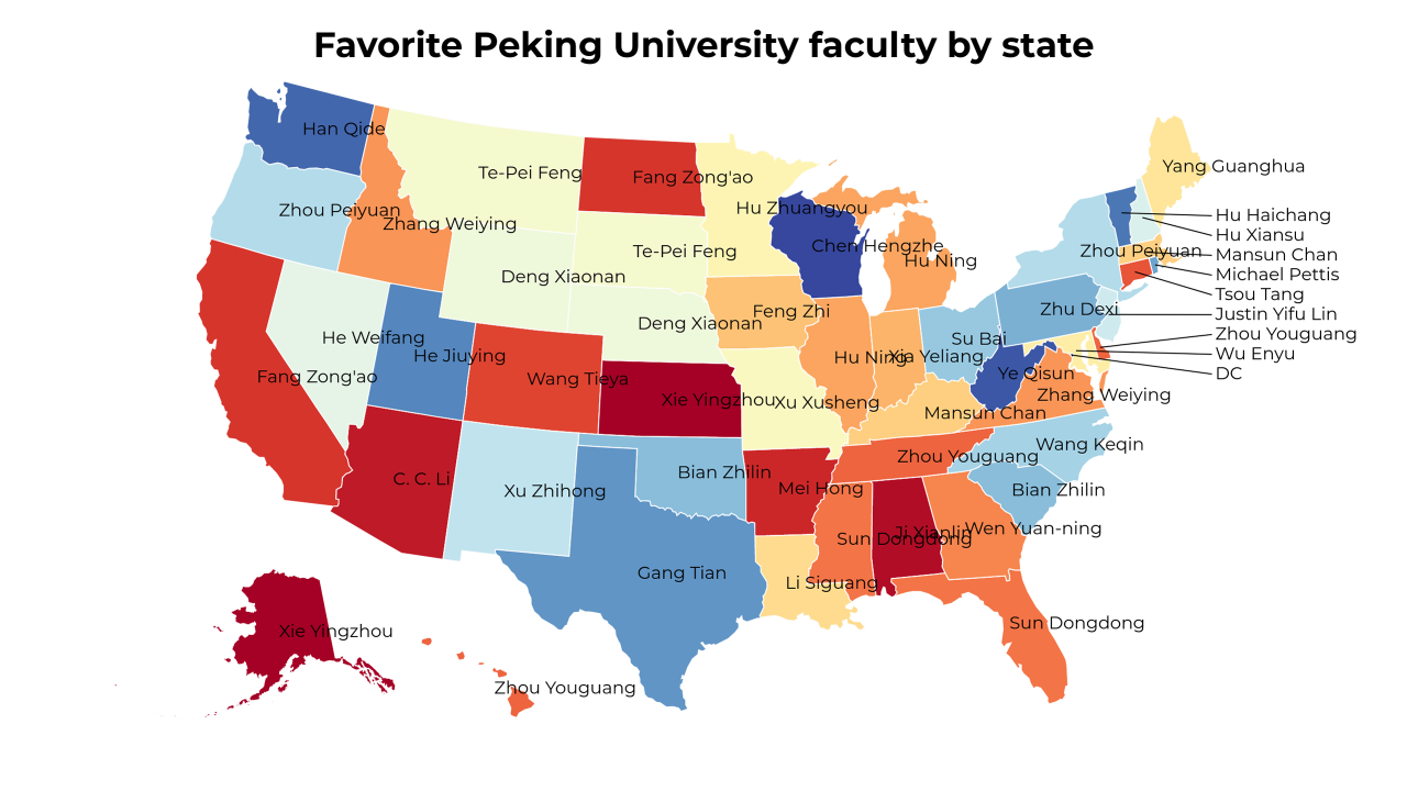 Peking University faculty map