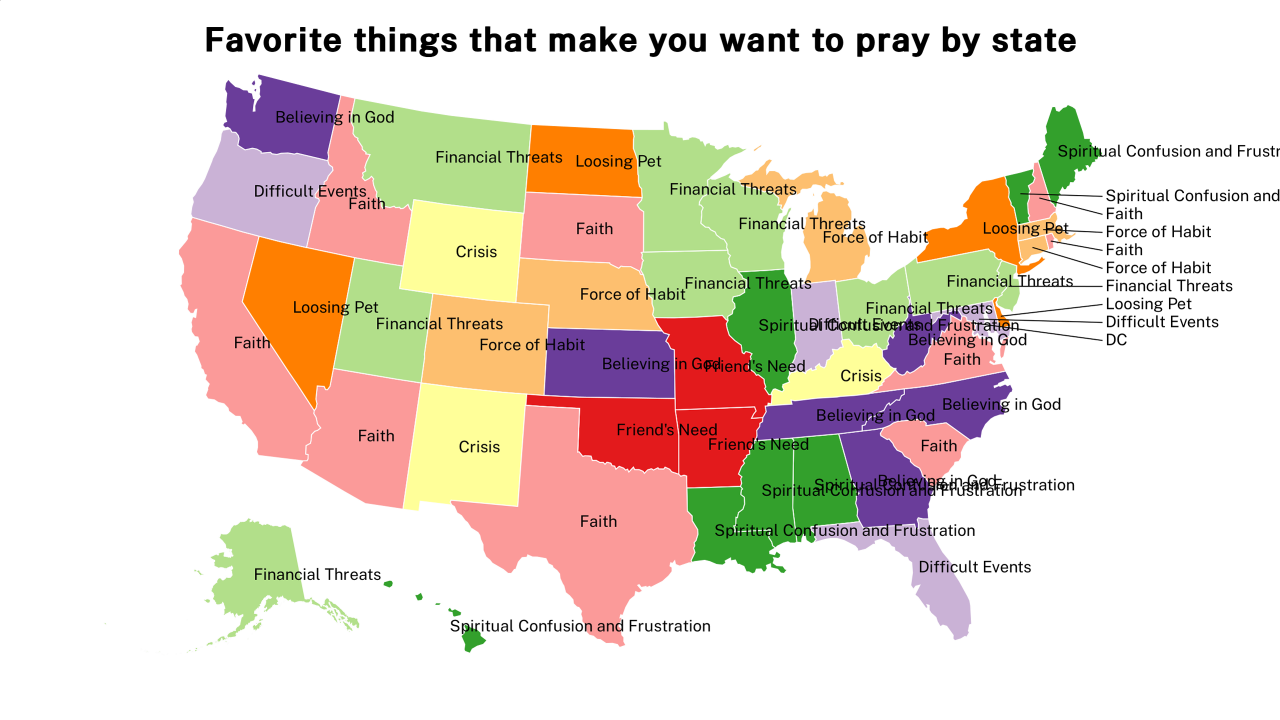 things that make you want to pray map