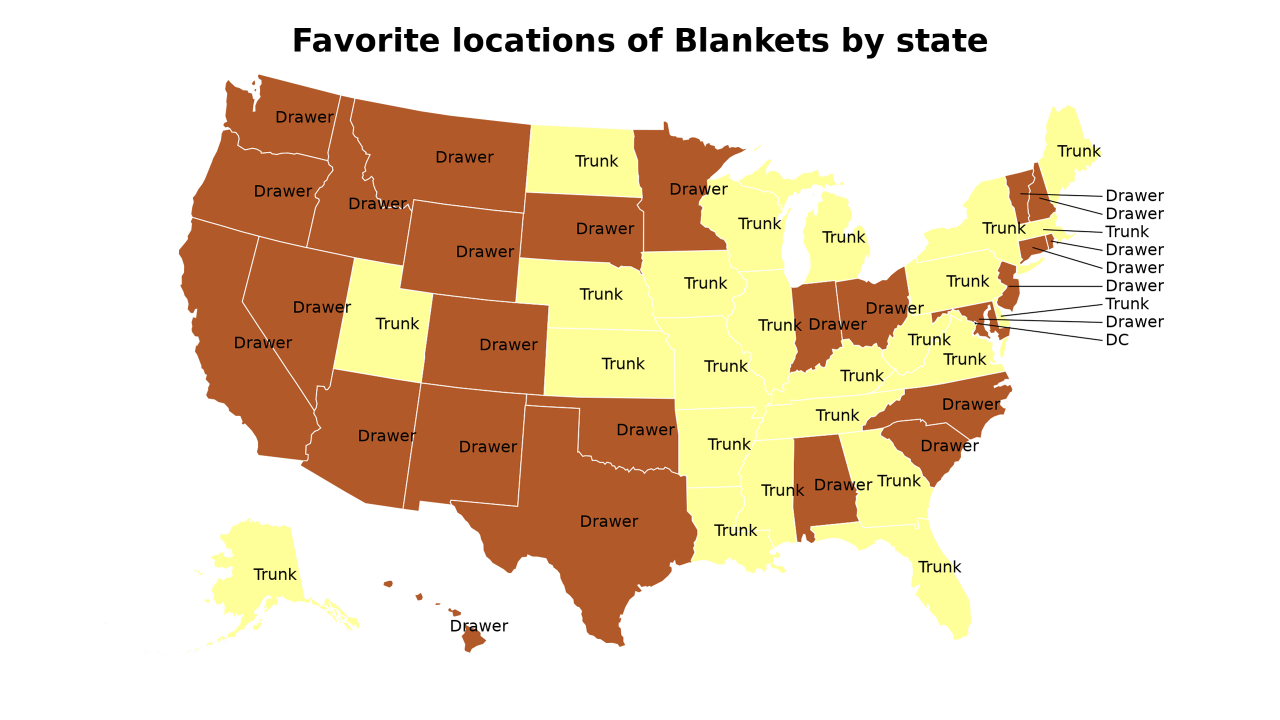 locations of Blankets map