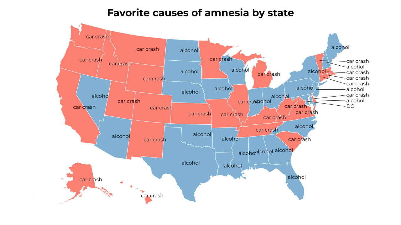 causes of amnesia map