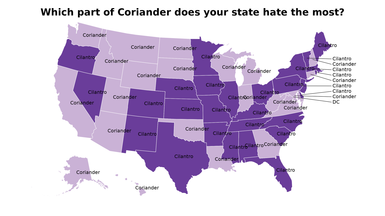 part of Coriander map