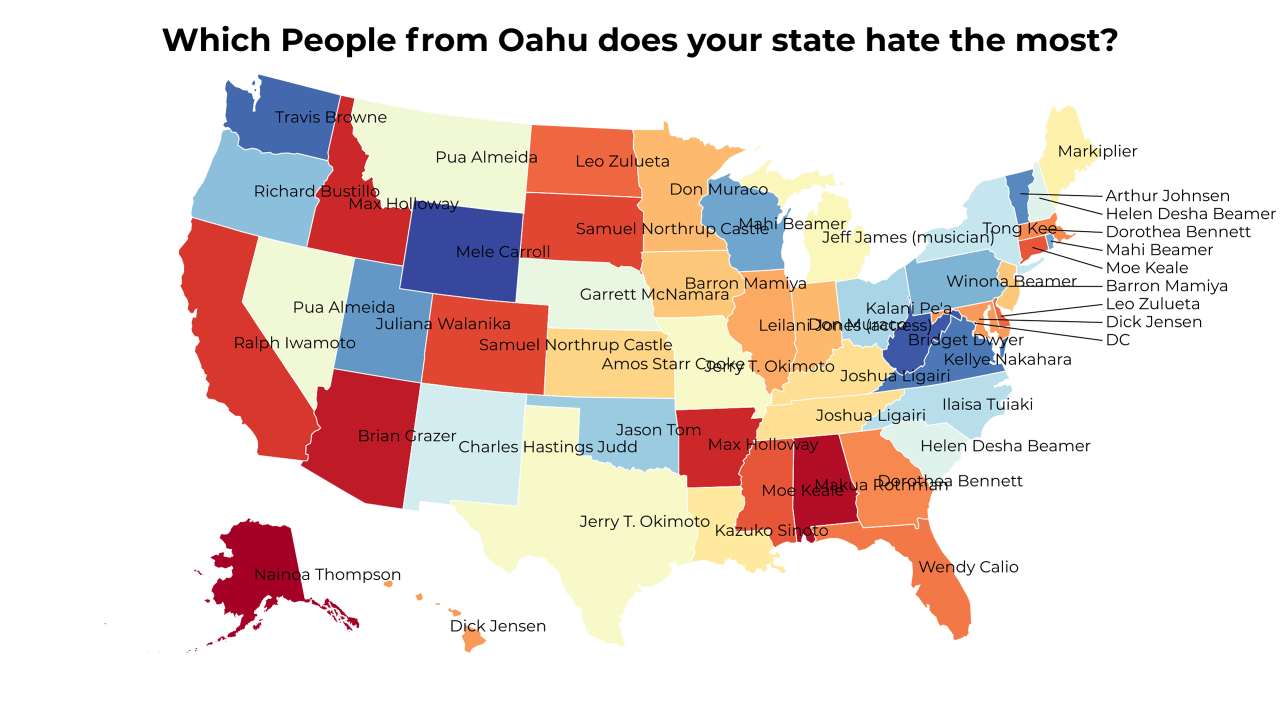 People from Oahu map