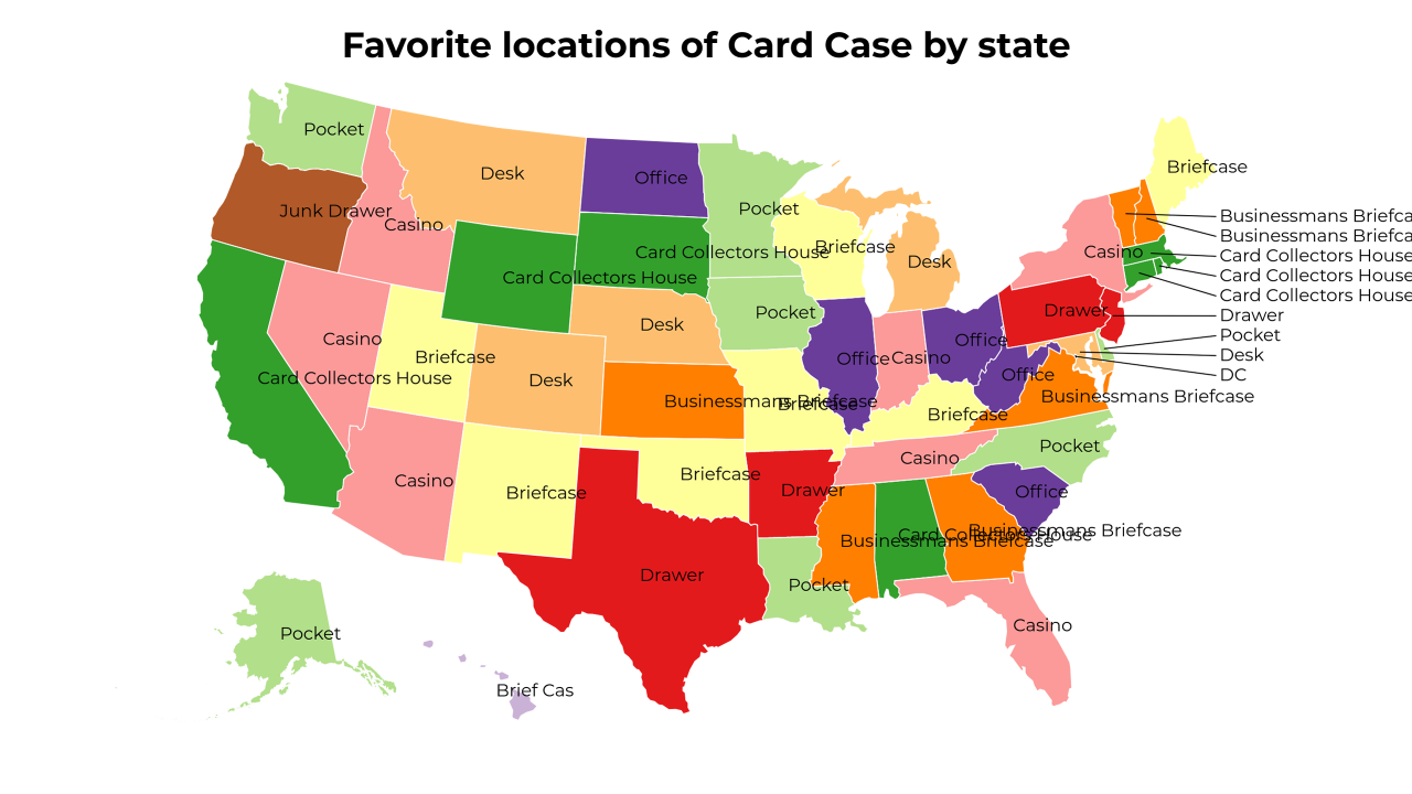 locations of Card Case map
