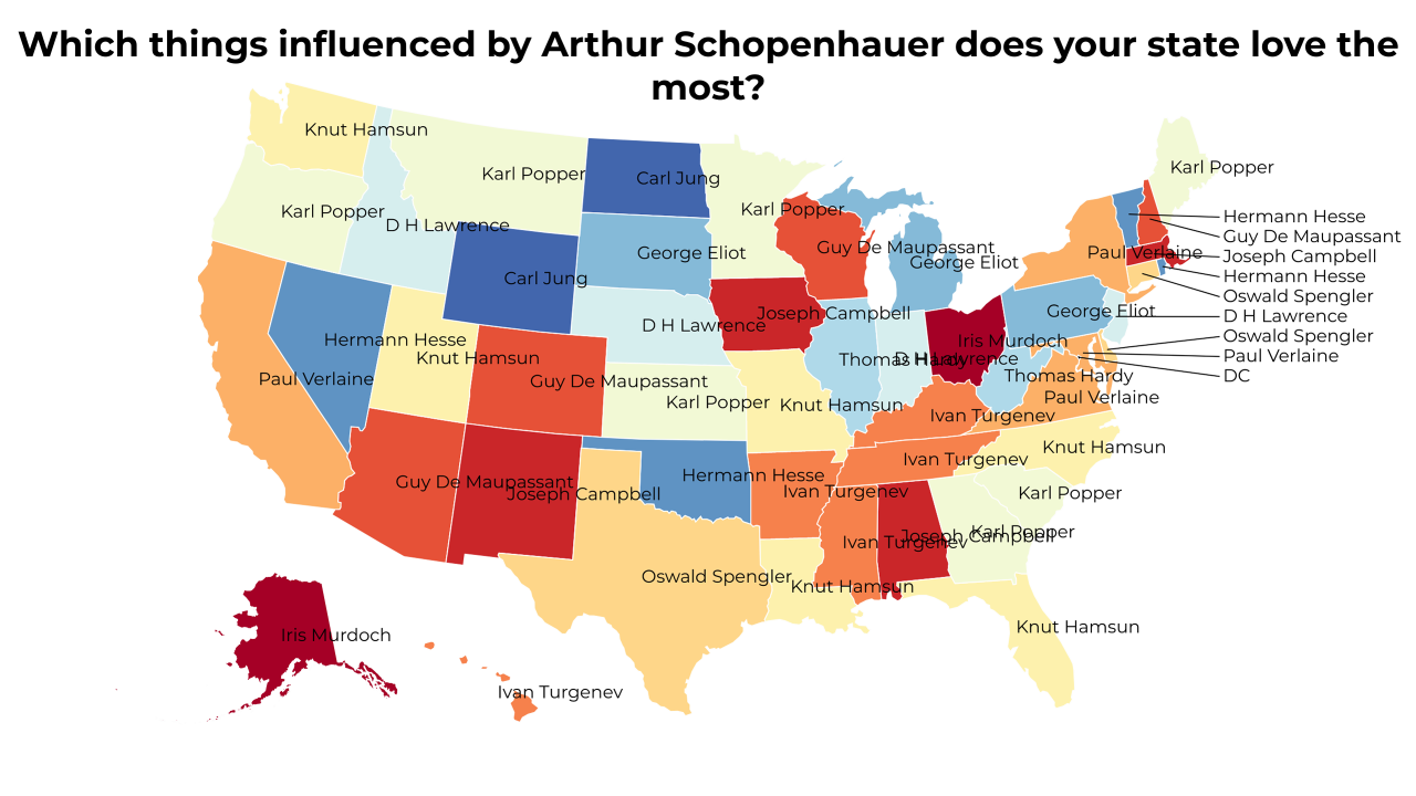 things influenced by Arthur Schopenhauer map