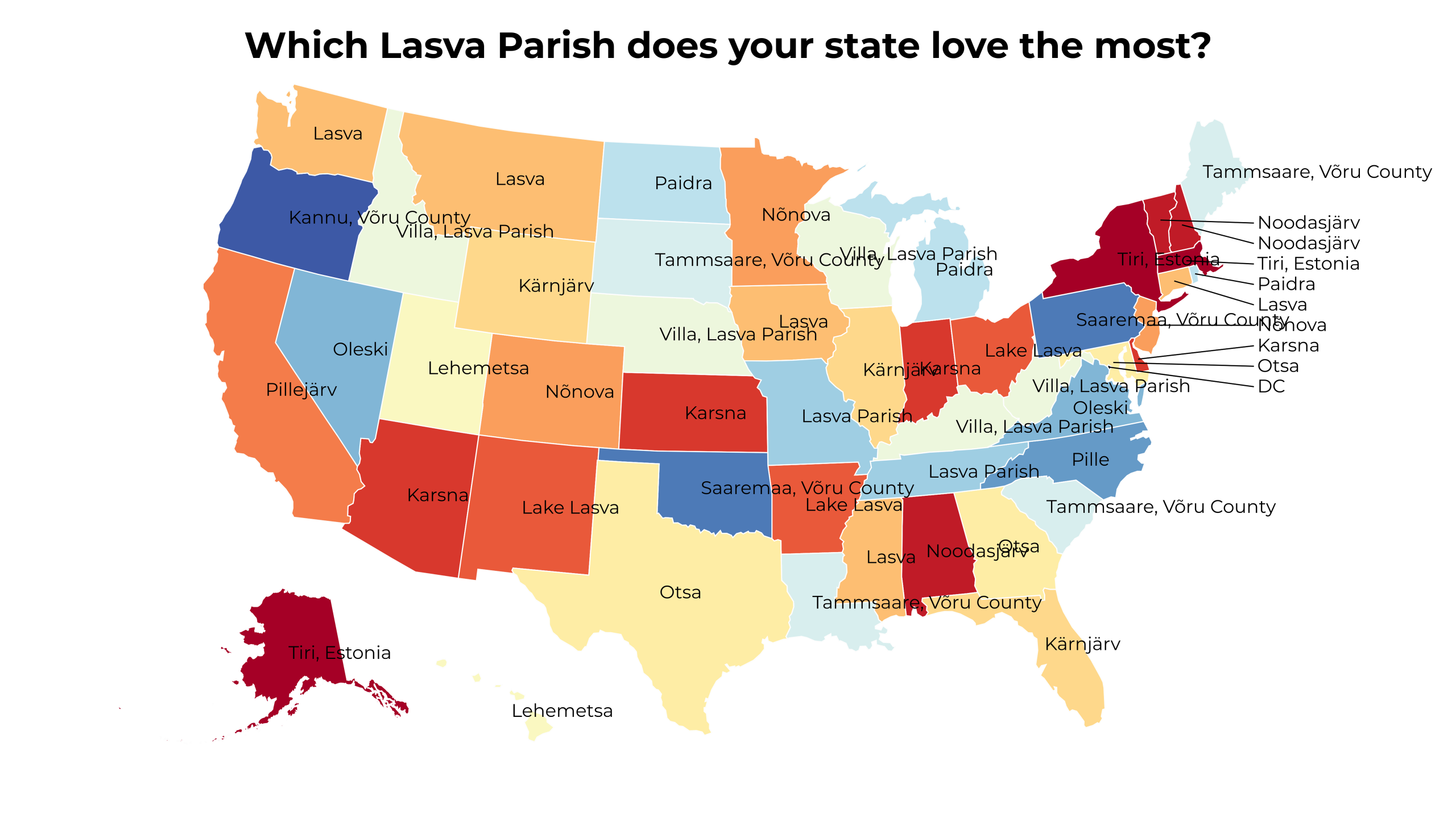 Lasva Parish map