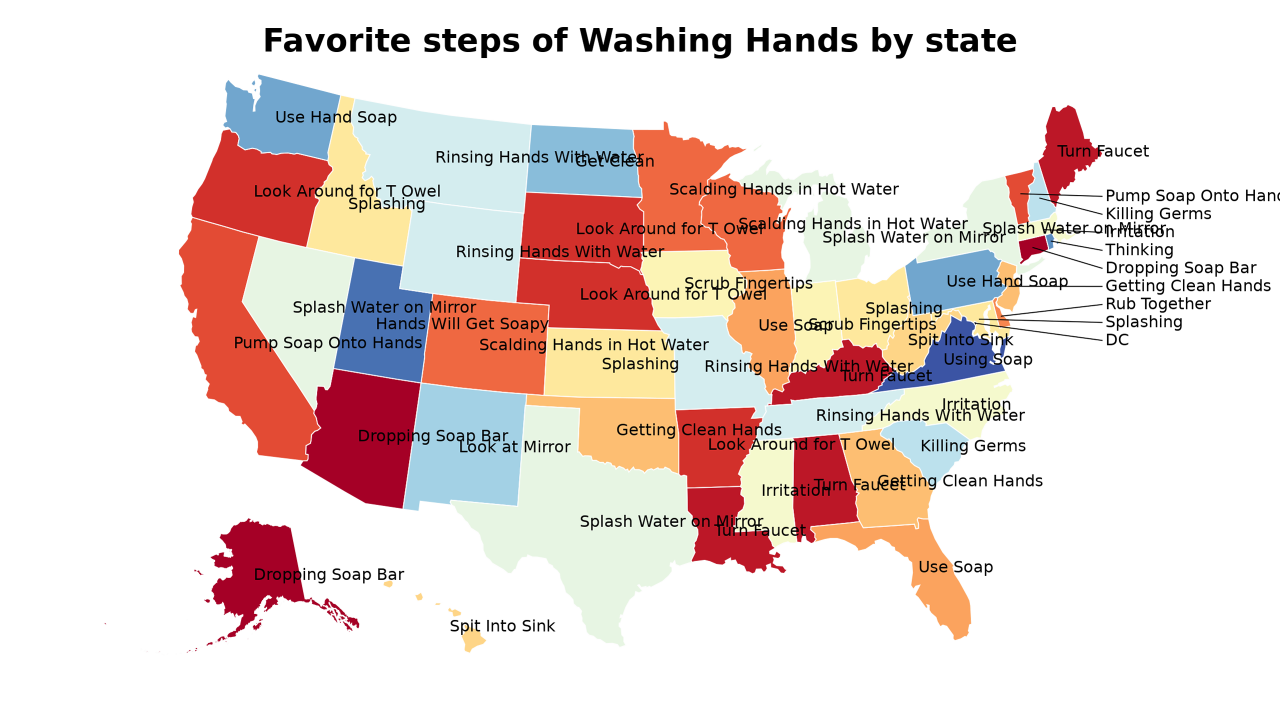 steps of Washing Hands map