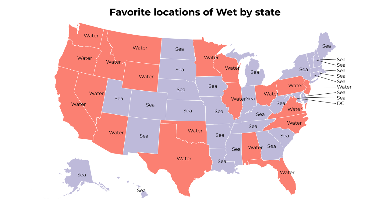 locations of Wet map