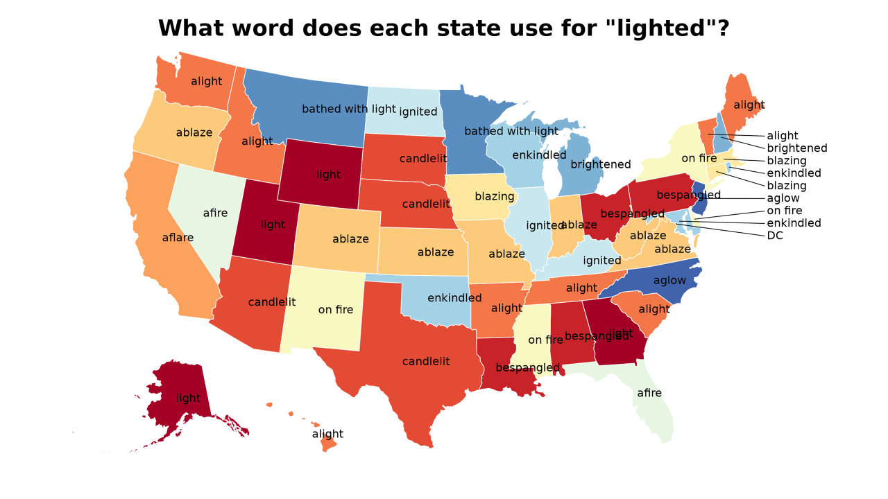 lighted map