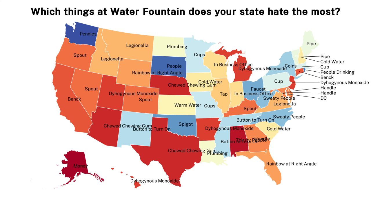 things at Water Fountain map