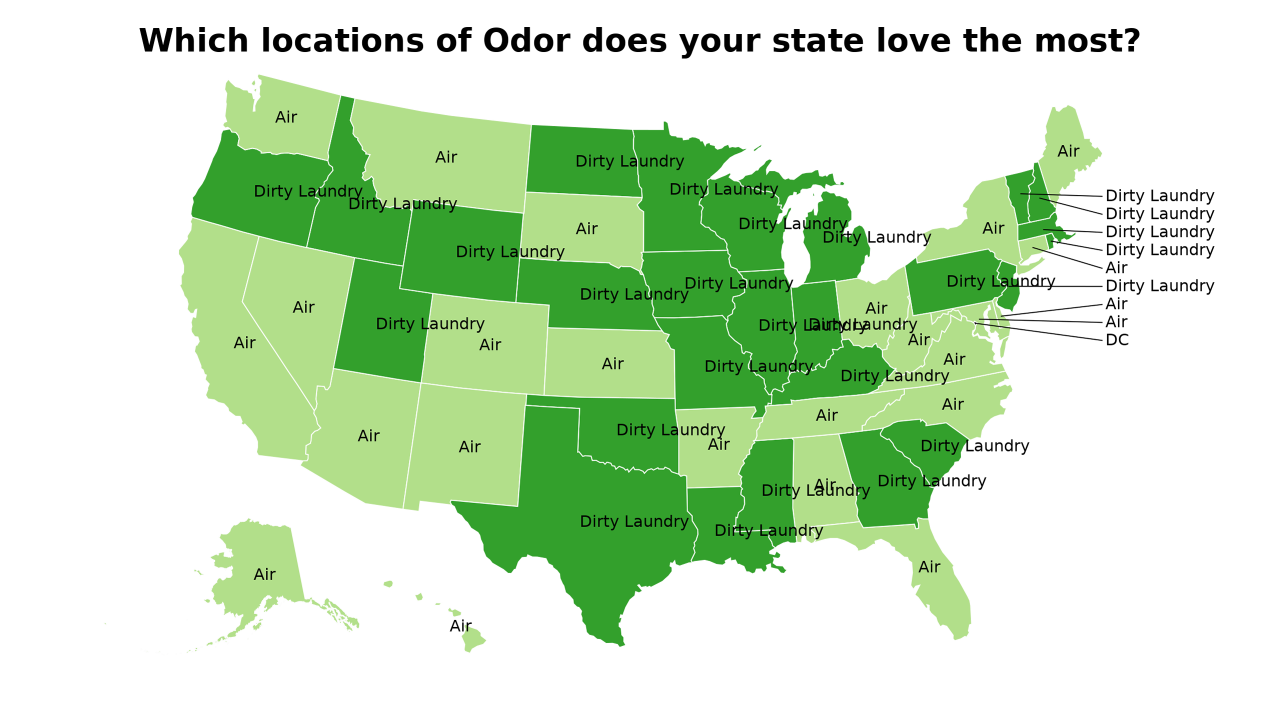 locations of Odor map