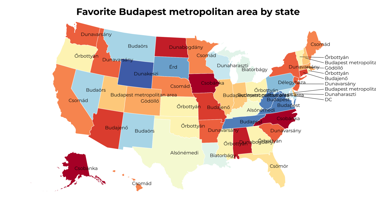 Budapest metropolitan area map