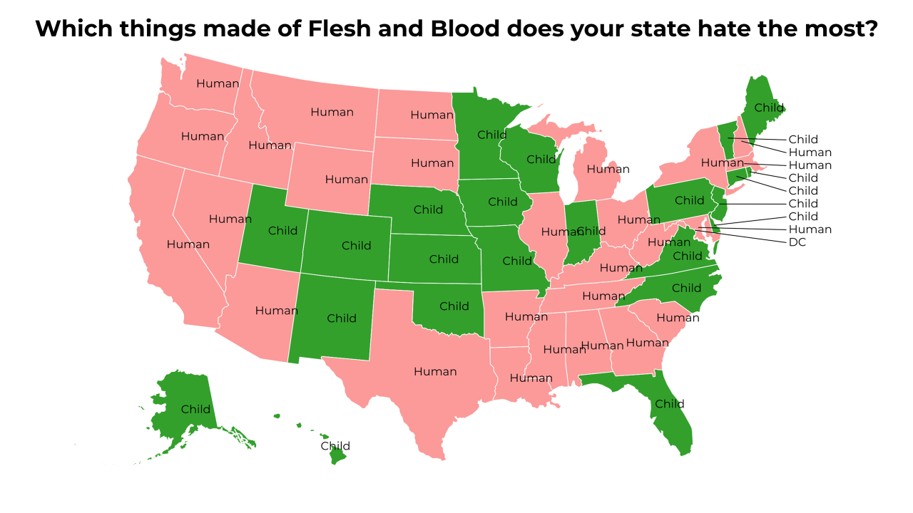 things made of Flesh and Blood map