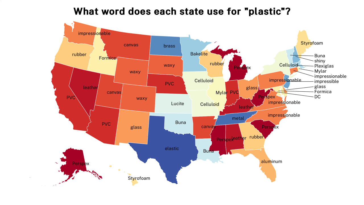 plastic map