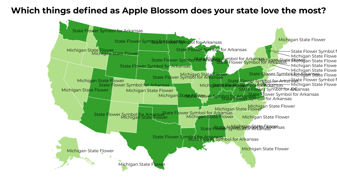 things defined as Apple Blossom map