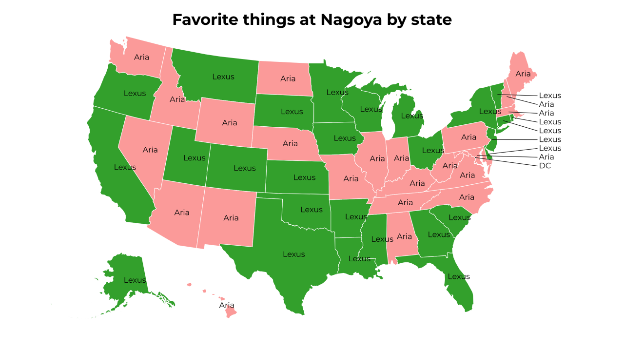 things at Nagoya map