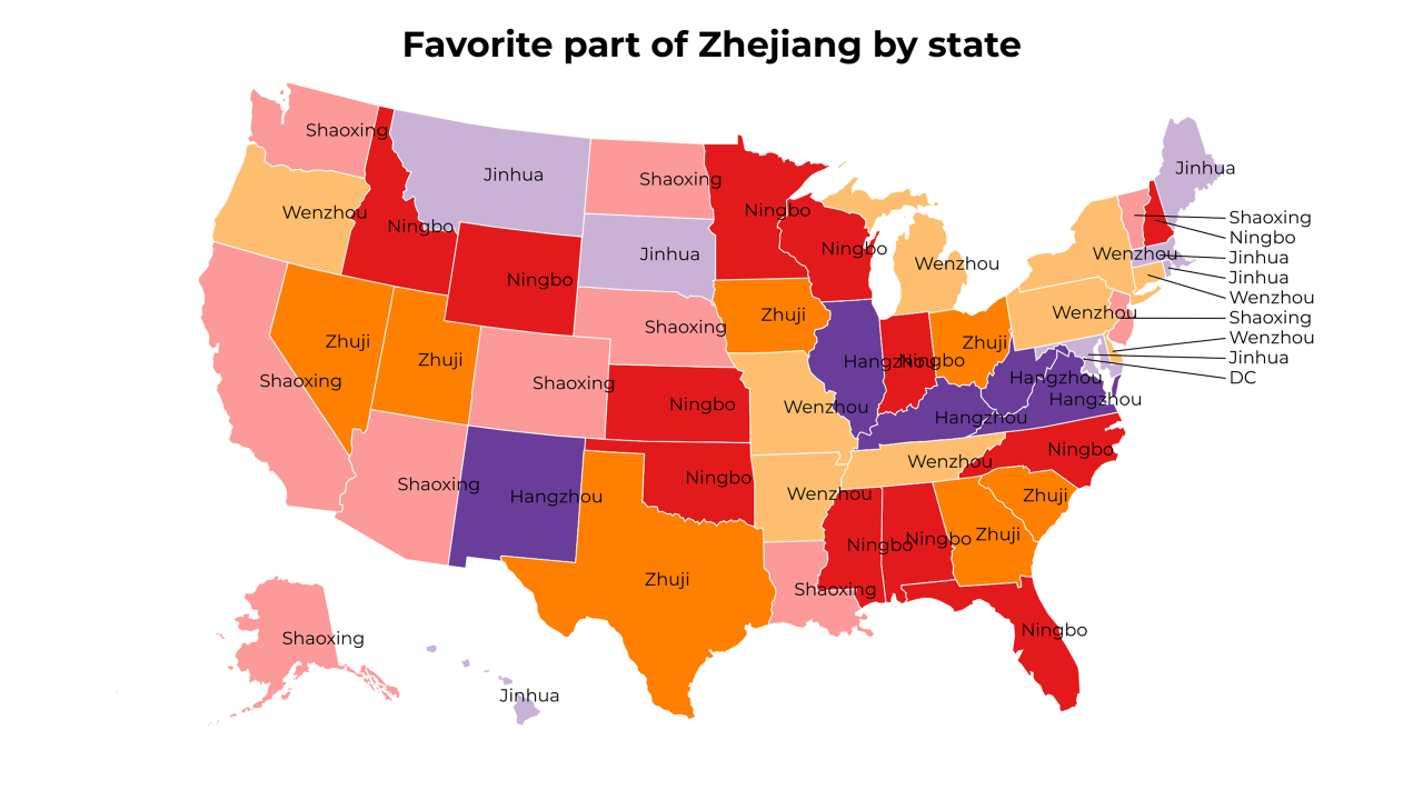 part of Zhejiang map