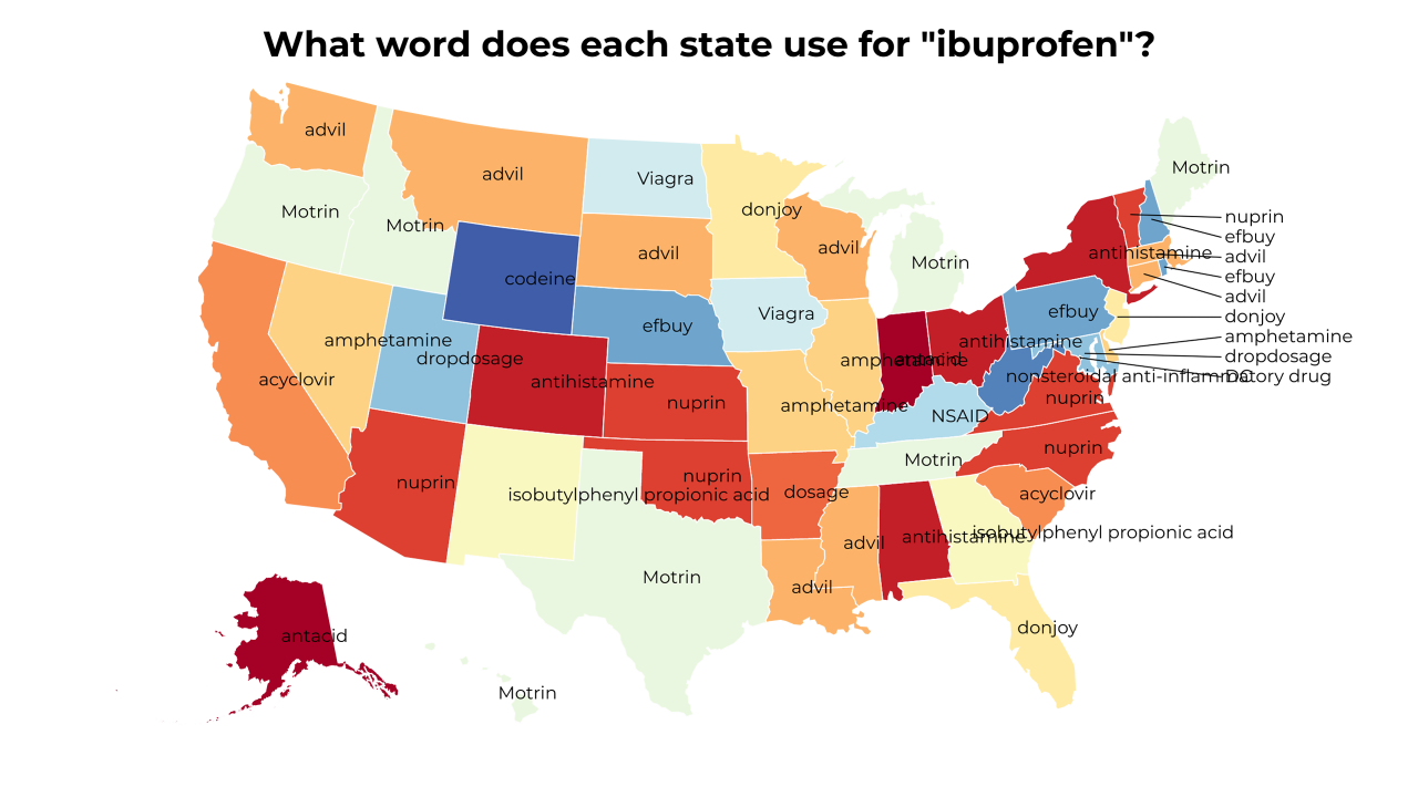 ibuprofen map