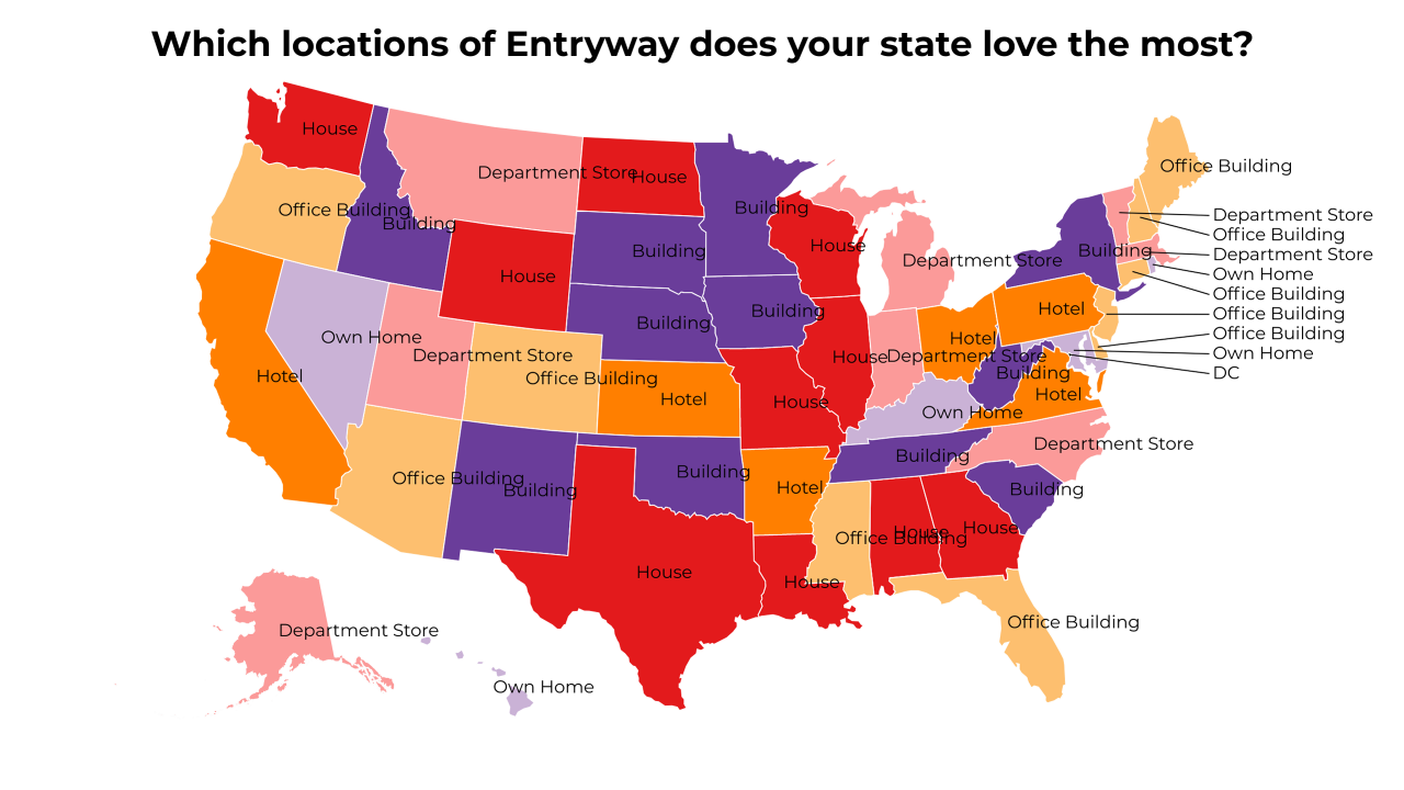 locations of Entryway map
