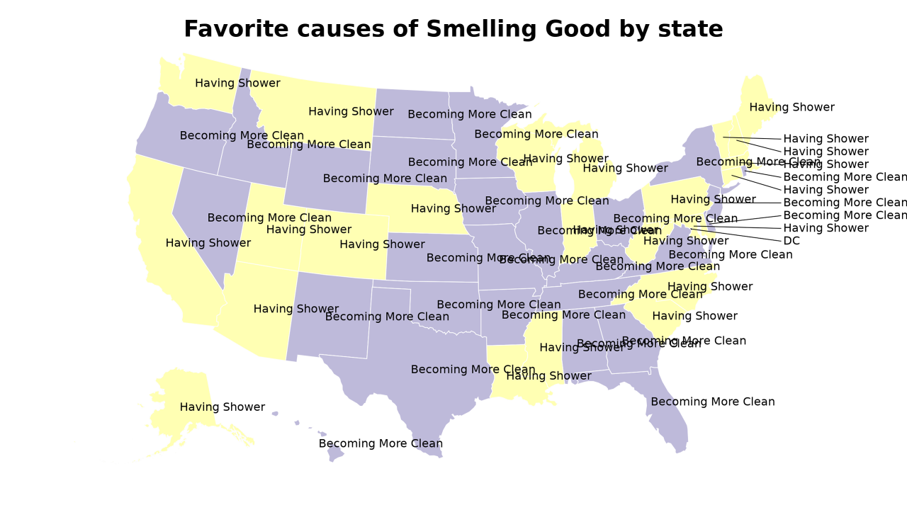 causes of Smelling Good map