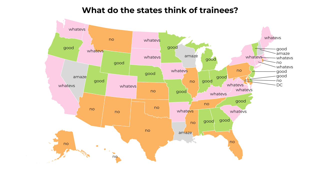 trainees map