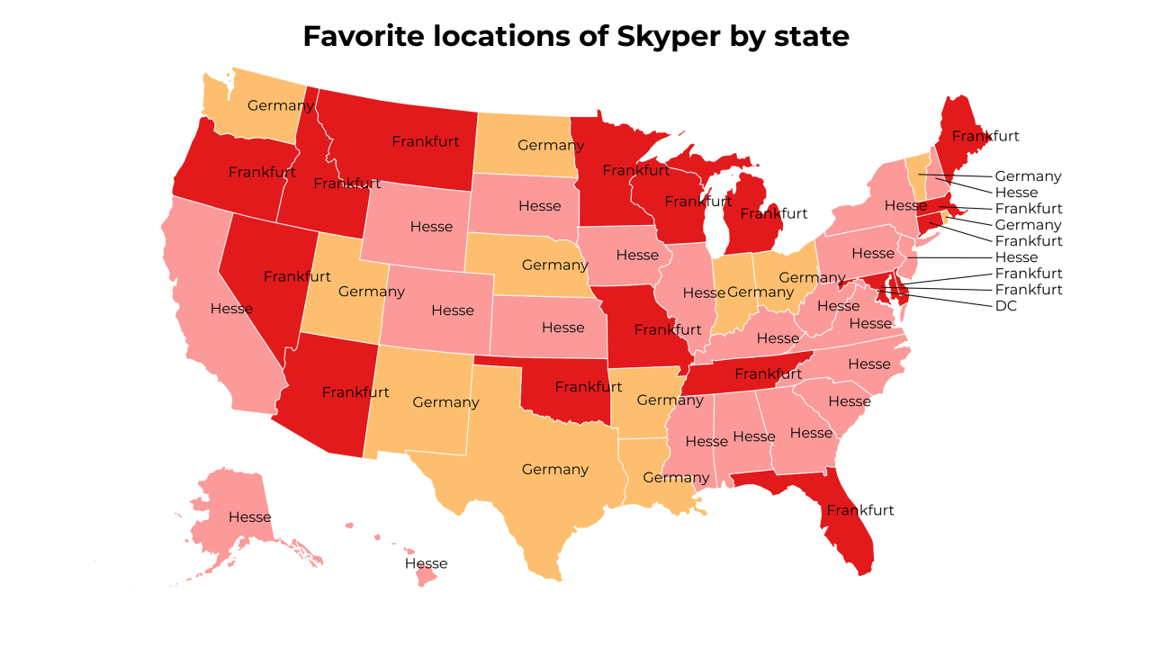 locations of Skyper map