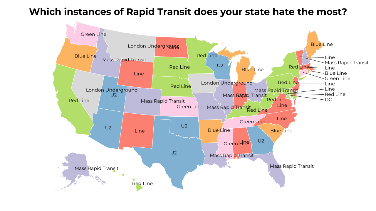 instances of Rapid Transit map