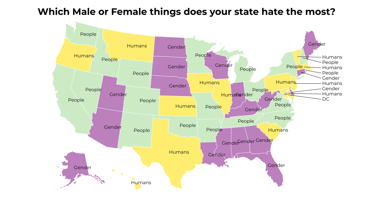 Male or Female things map