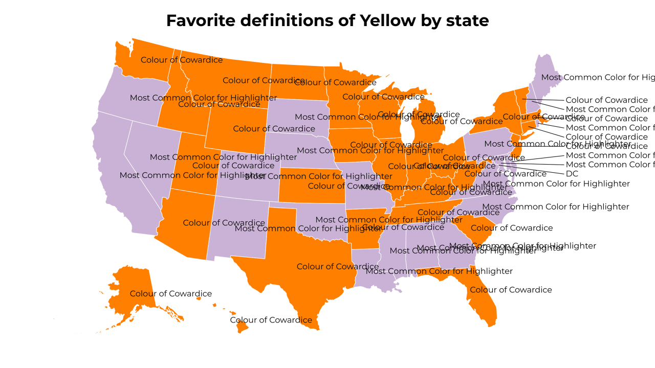 definitions of Yellow map