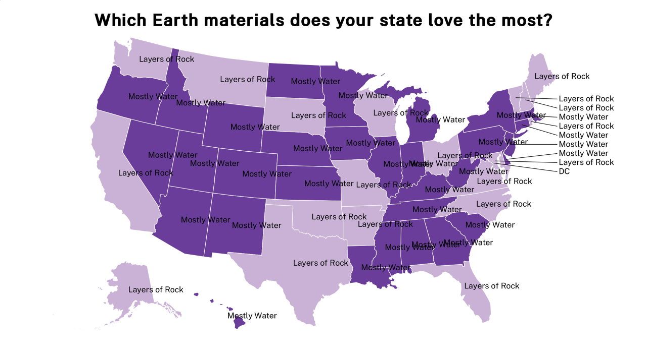 Earth materials map