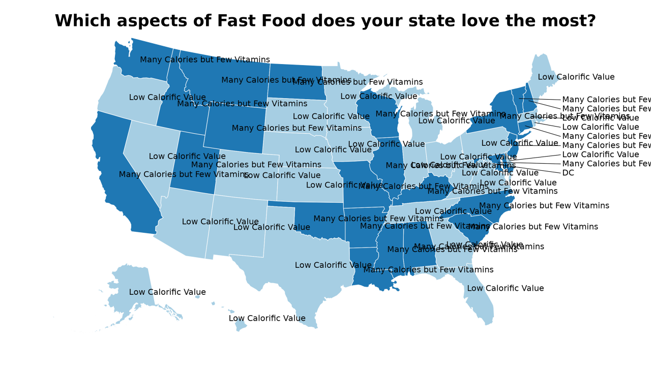 aspects of Fast Food map