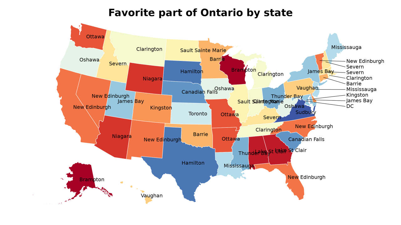 part of Ontario map
