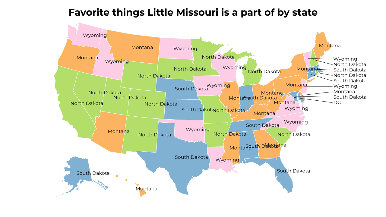 things Little Missouri is a part of map