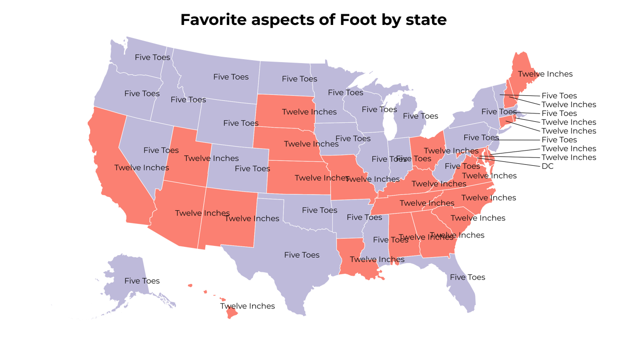 aspects of Foot map