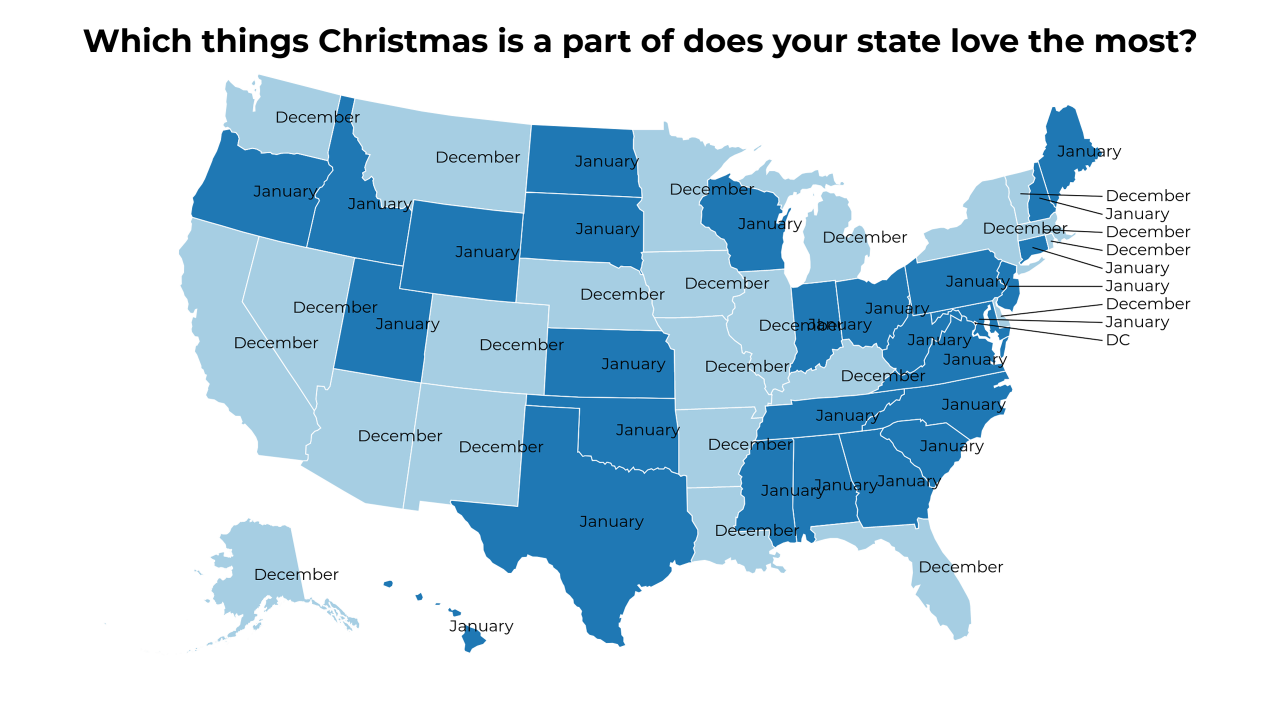 things Christmas is a part of map