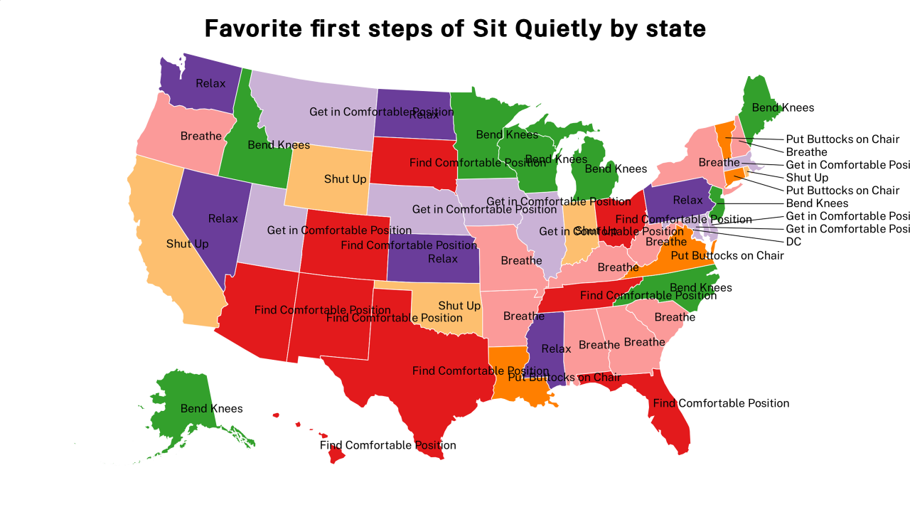 first steps of Sit Quietly map