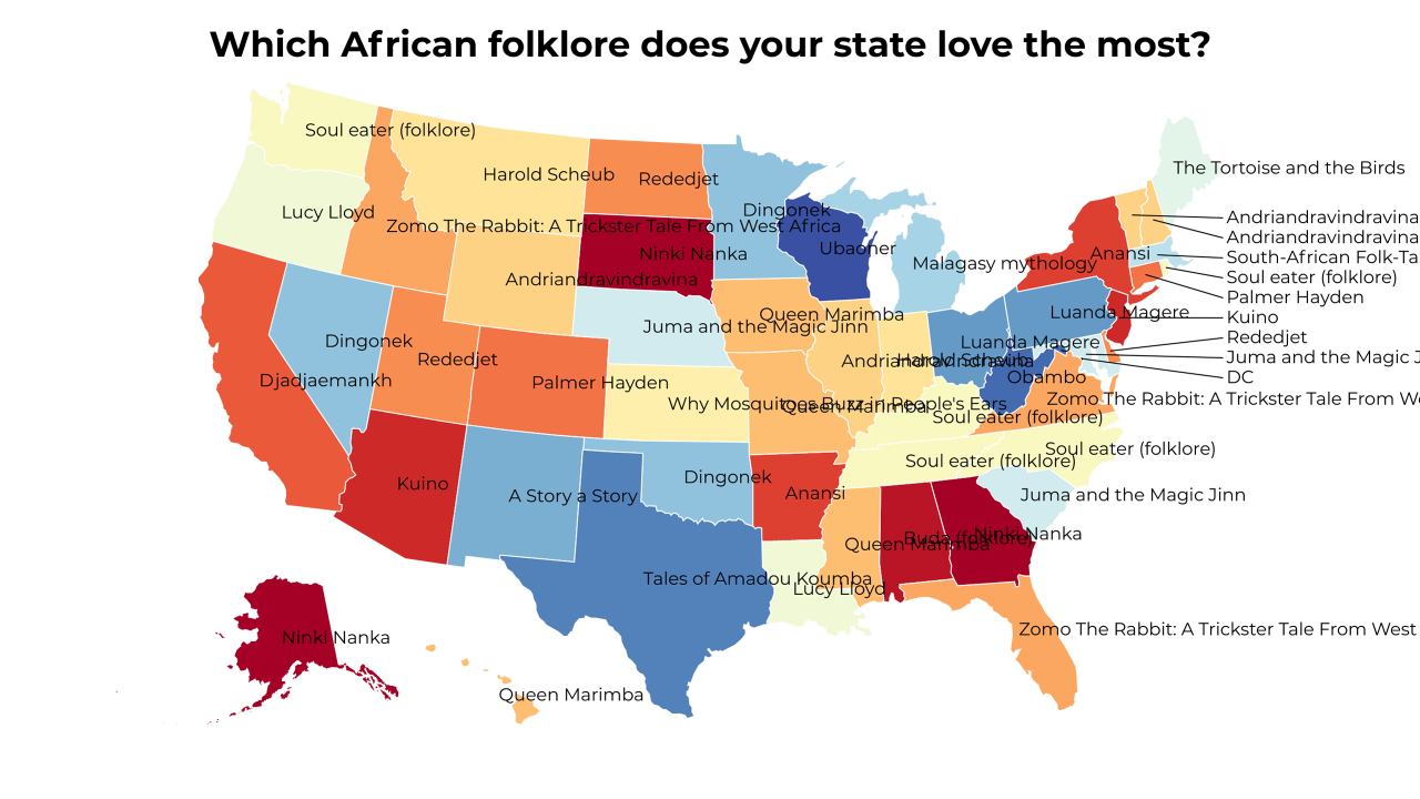 African folklore map