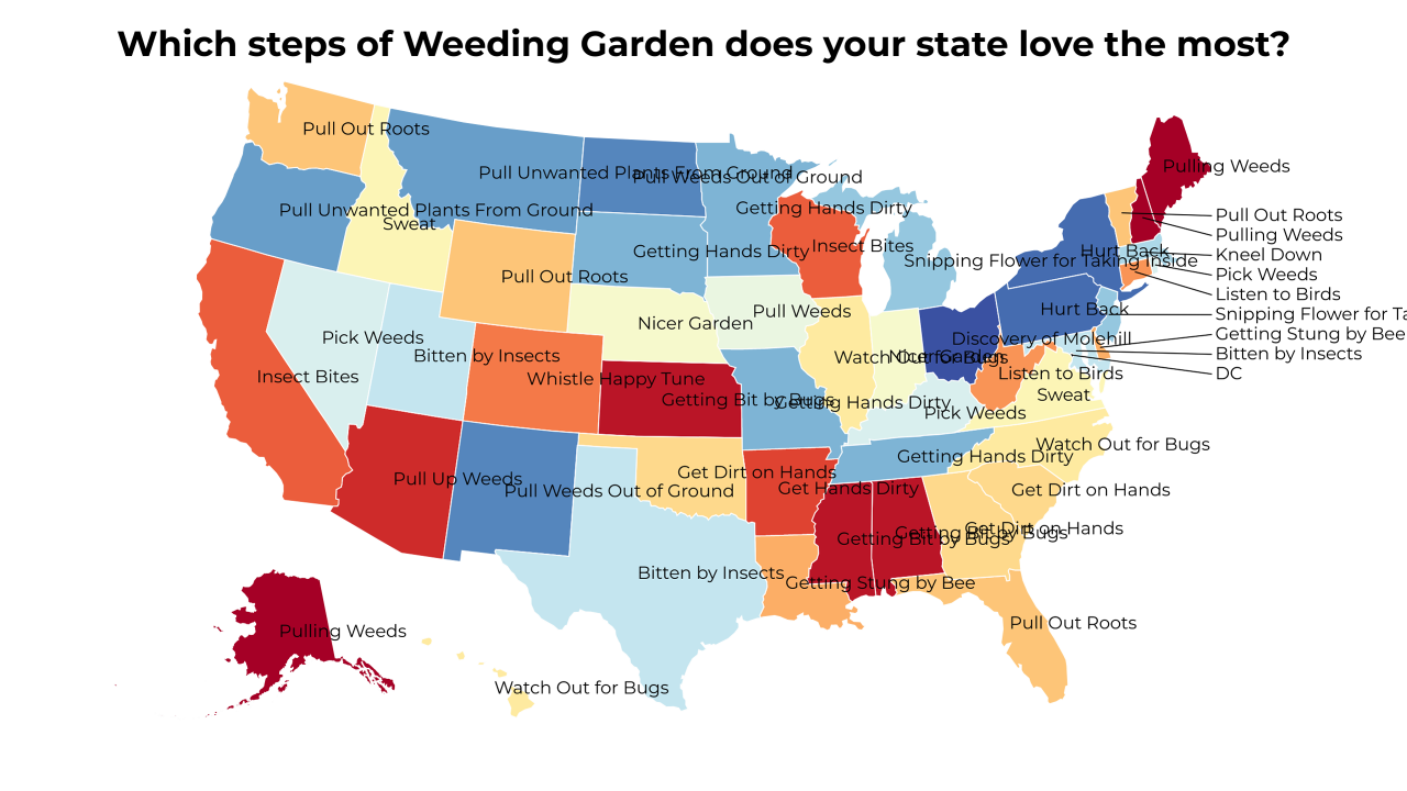 steps of Weeding Garden map